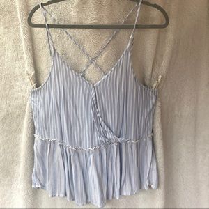 Faux wrap strapy top